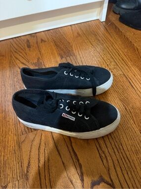 Superga Black Canvas Sneakers